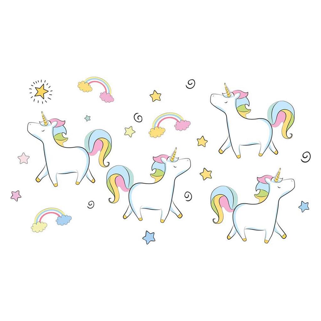 Les Trésors De Lily [Q6570] - Multicolored 'Licorne My Unicorn' Sticker Sheet - 20x70 Cm