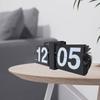 Desktop Mechanical Clock Clock Stainless Steel and PVC Detachable Cards Minimalist Battery Powered for Living Room