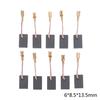 10Pcs Graphite Copper Motor Carbon Brushes Kit For Angle Grinder 6*8.5*13.5mm