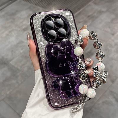 Милый чехол-подставка для макияжного зеркала в виде кролика для Magic 7 Lite 6 5 Pro Magic7 Pro Honor X9A/B X9C X7A/B C Роскошный защитный чехол-браслет