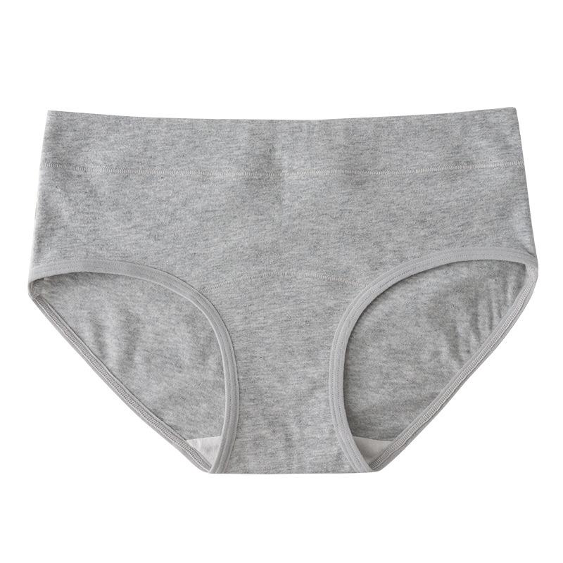 Antibacterial Triangle Pants Women's Briefs Large Size Medium High Waist Underwear Tummy Tucking Hip Lifting Breathable Panties