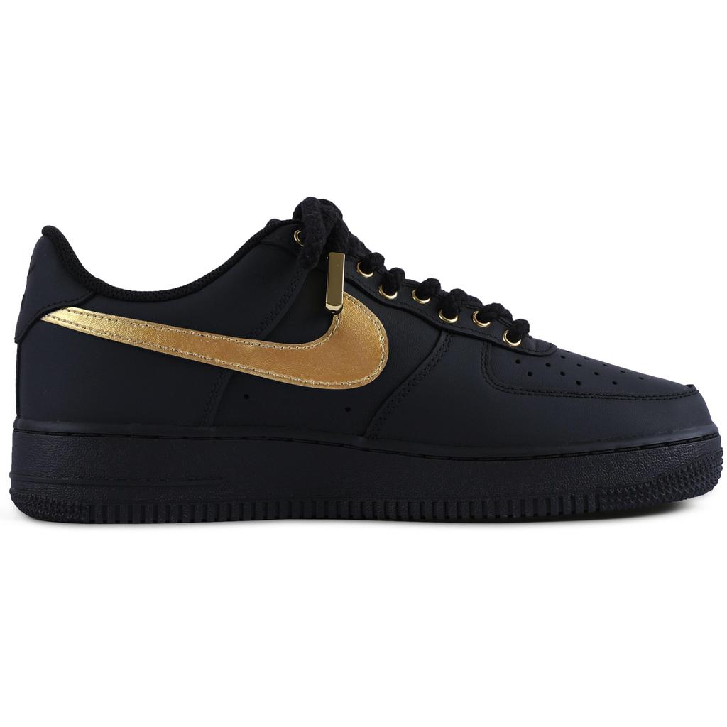 Nike Air Force 1 Покрытие Нескользящие Низкие Скейтбордические Кроссовки Унисекс Черный Золотой CW2288-001(Team55-SWOOSH)
