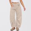 Women's High-waisted Casual Pants Solid Color Corduroy Loose Straight Trousers Women
