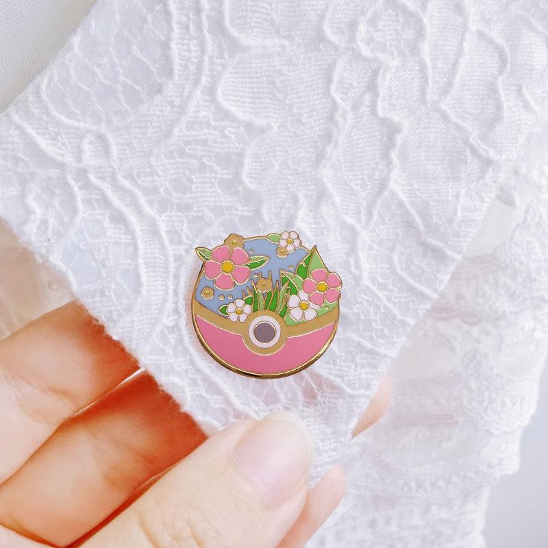Anime Poke Ball Enamel Pin Cartoon Lapel Pins for Badges on Backpack Brooches for Clothes Jewelry Gifts for Friends