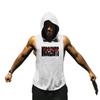 Muscleguys Спортивная одежда Бодибилдинг Стрингер Майка с капюшоном Майка для мышц Фитнес Мужская с капюшоном Хлопковая тренировка Без рукавов