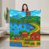 Мягкие одеяла Пикник Stardew Valley Животные Курица Плед Фланелевое покрывало Для дивана Кресла Узор Покрывало для дивана-кровати
