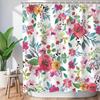 Watercolor Floral Bouquet Print Waterproof Shower Curtain - Stylish, Durable & Easy-Care Choice For Charming Bathroom Décor
