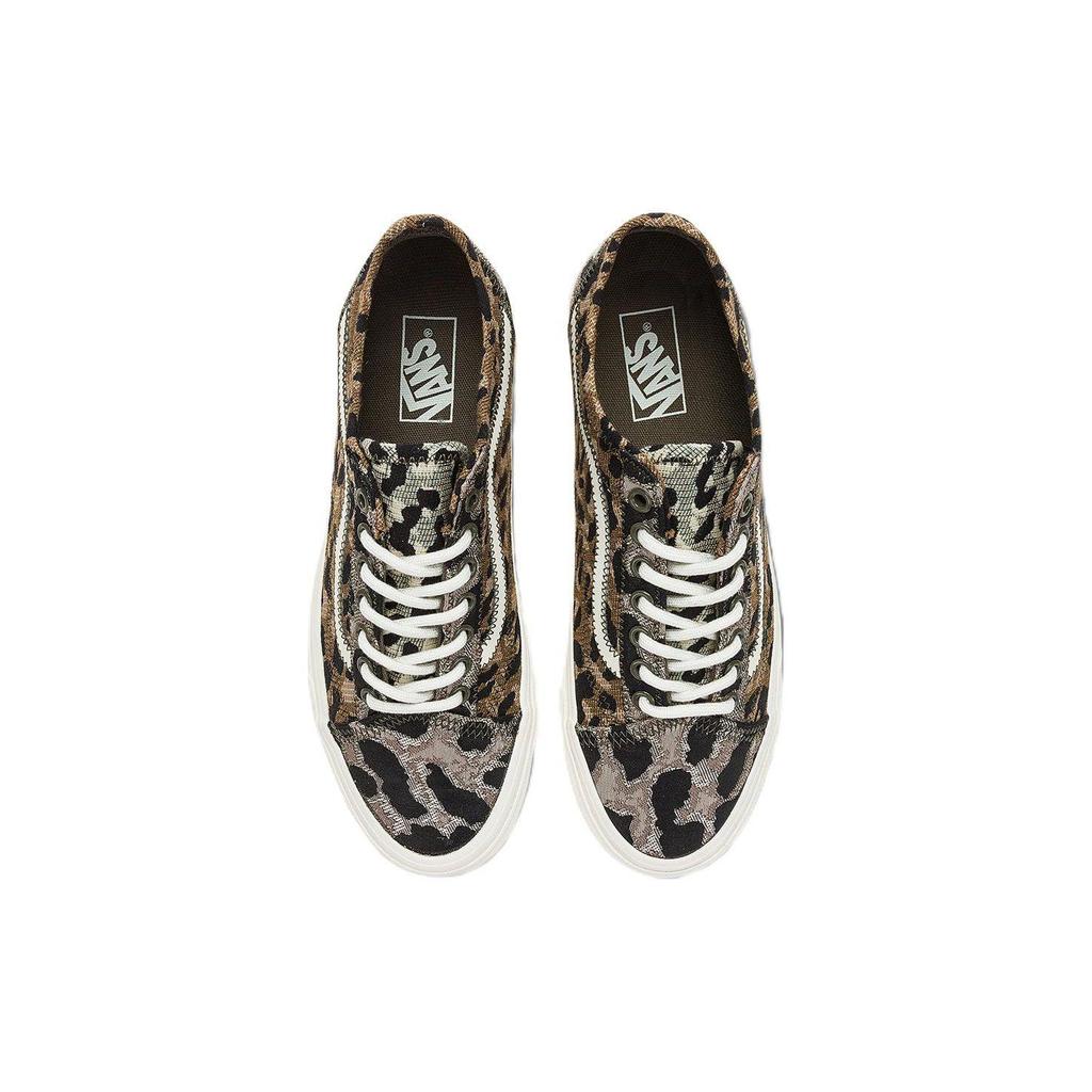 Vans Унисекс Старая Школа Зауженные Низкие Кроссовки Леопардовый Коричневый VN0A54F4KCZ