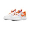 Nike Air Force 1 Toggle Leather Casual Slip Resistant Abrasion Resistant Low top Kids' Skateboarding Shoes White Orange (Unisex)