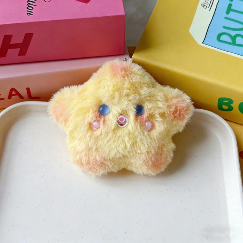 Colorful Squeaky Ball Pacifier Siamese Cat Wings Crown Star Cute Cartoon Doll Pendant Pendant Keychain