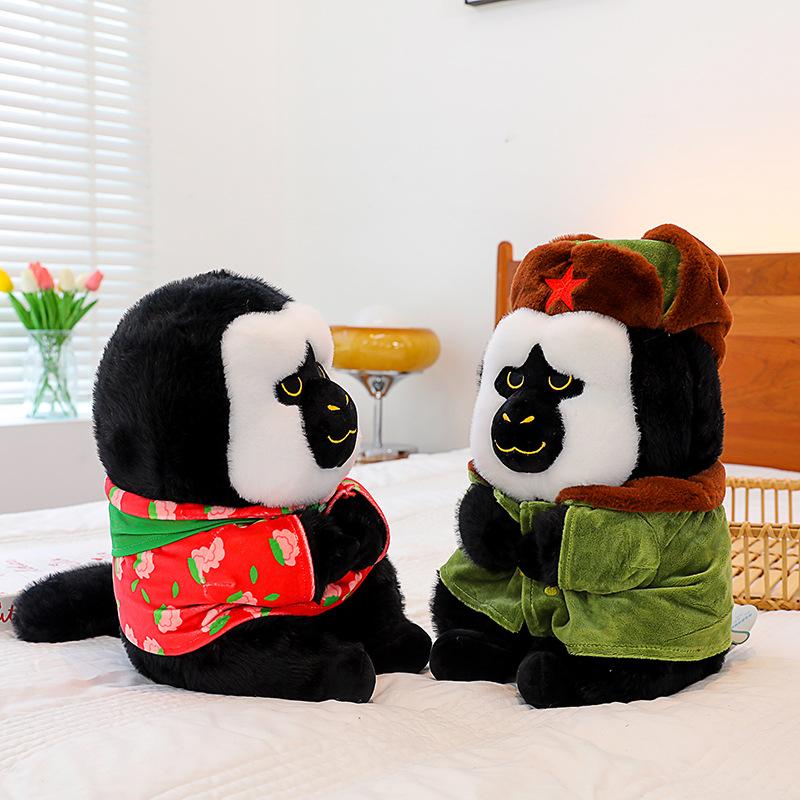 Cute White-Faced Monk-Faced Monkey Doll Xiaohongshu Funny Banana Monkey Plush Toy Gift Doll Orangutan