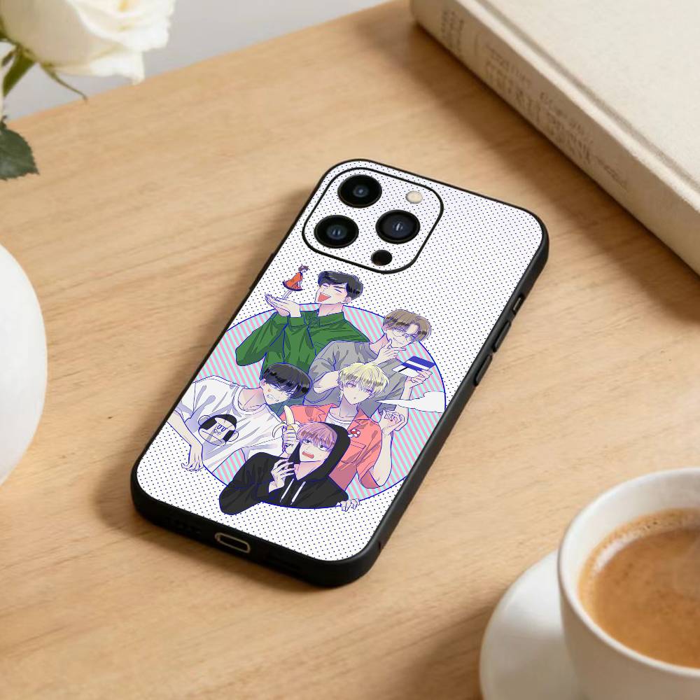 Чехол для телефона W-Webtoon-EACE для iPhone 16, 15, 14, 13, 12, 17, Pro Max, Plus, силиконовый, черный