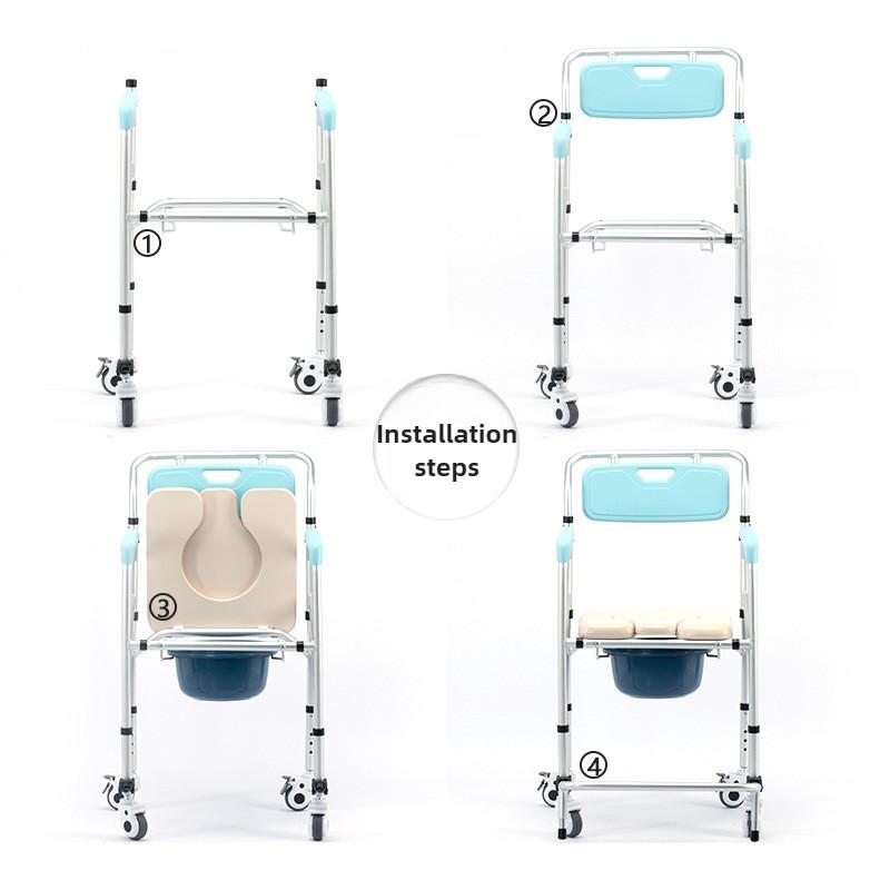 Складное бытовое сиденье для унитаза с регулируемой высотой, туалет для беременных, туалетное кресло из алюминиевого сплава для пожилых