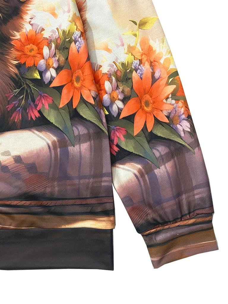 Plus Size Women's Long Sleeve Tops Fall and Winter Casual Long Sleeve Crew Neck Sweatshirts, Women's