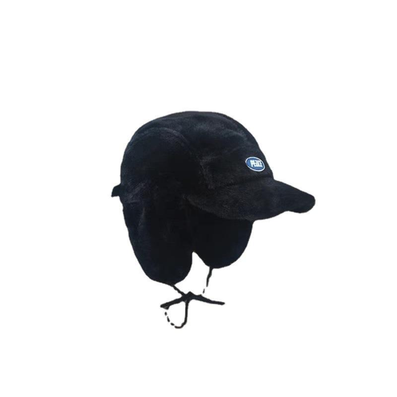 Простая и универсальная бейсбольная кепка для активного отдыха в Корейском стиле с маркировкой, детская зимняя утолщенная теплая защита ушей, мужская кепка Lei Feng