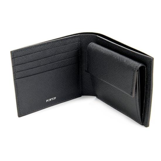 PORTER Wallet Black. Bi-fold [PORTER GLUE] 079-02933