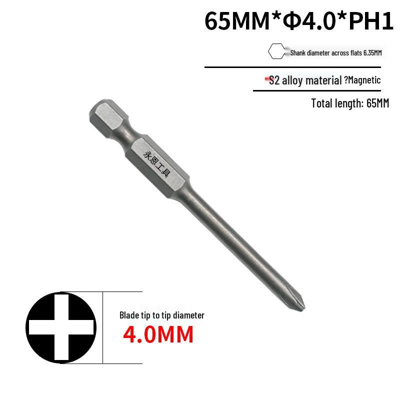 Закаленная сталь S2 Магнитное сверло-бита Phillips 1/4" для дрели