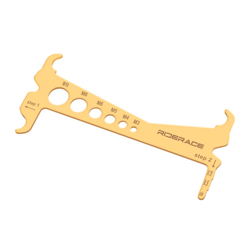 RIDERACE Bike Chain Wear Indicator Checker Bicycle Gauge Measurement Ruler Portable Road Cycling Chain Replacement Repair Tools