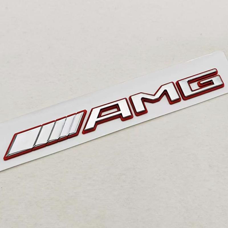CXGSL1 3D ABS Car Letters Logo AMG Fender Side Emblem Badge Rear Tail Trunk Sticker Styling For Mercedes Benz AMG Auto accessories