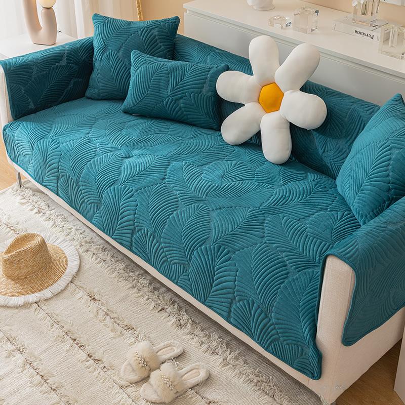 Простая подушка для дивана из чистого хлопка, универсальная подушка для всех сезонов, нескользящий высококачественный чехол для дивана, тканевая подушка, зимний стиль