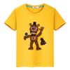 FNAF Print TShirts 100% Cotton Short Sleeve Tops Anime T-shirt Bear Rabbit Kawaii Games T-Shirts Y2k One Piece Kids Clothes Girl