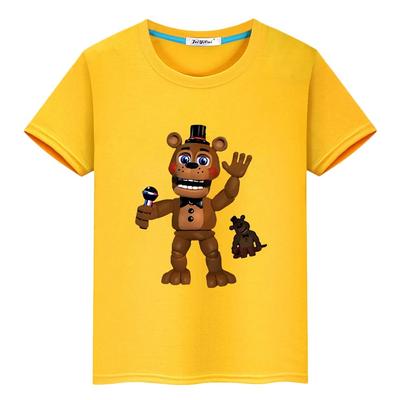 Футболки с принтом FNAF, топы из 100% хлопка с короткими рукавами, футболка с аниме «Медведь Кролик», Kawaii Games, футболки y2k, цельная детская одежда для девочек