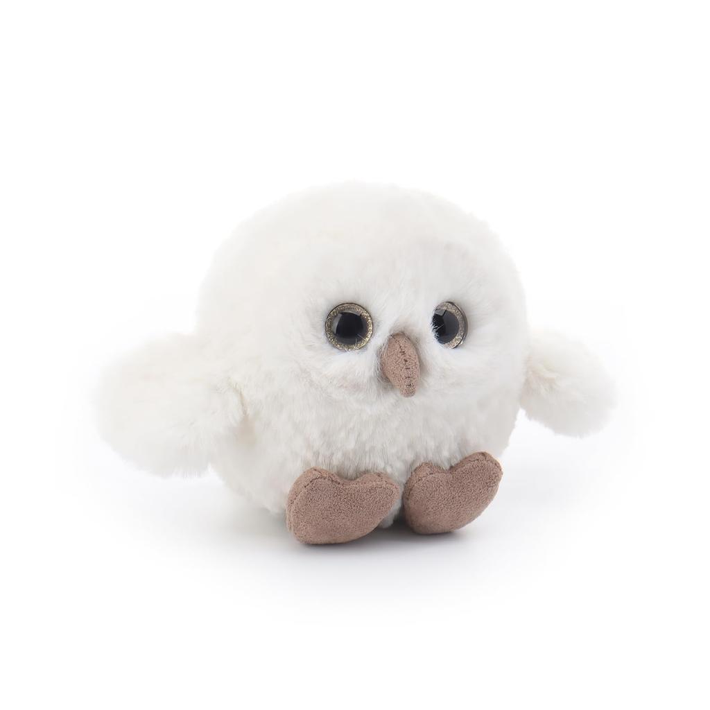 Apricot Lamb Snowy Owl Plush Toy for Kids, Soft and Cute, Fluffy Snowy Owl for Girls and Boys, 12cm