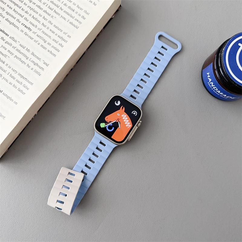 Силиконовая петля, магнитный ремешок для Apple, ремешок для часов 44 мм, 40 мм, 45 мм, 49 мм, 41 мм, 38 мм, 42 мм, браслет iWatch series 8 3 5 4 SE 6 7 Ultra