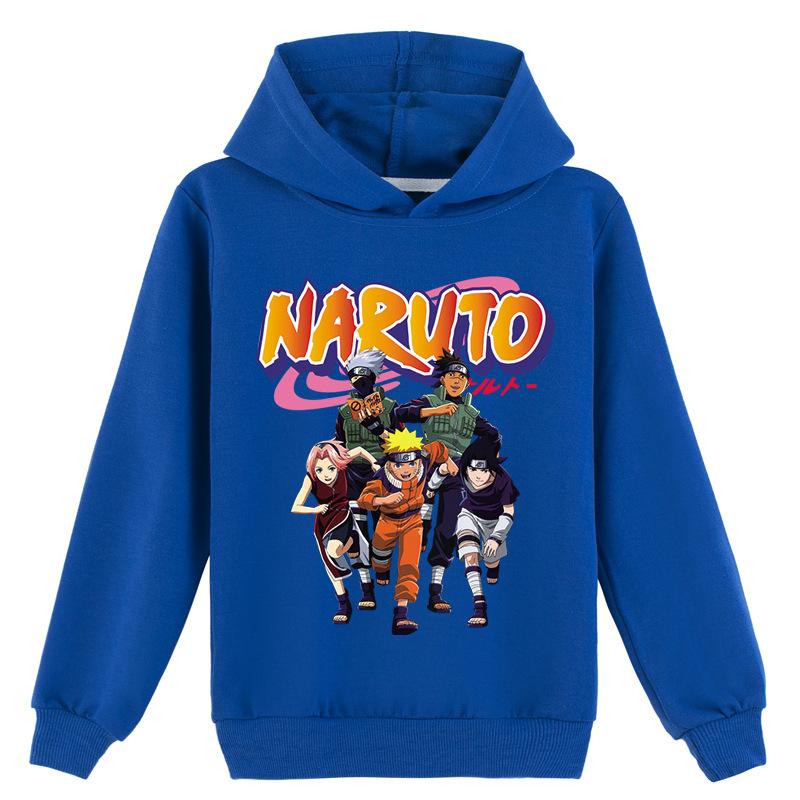 Толстовка с капюшоном из японского аниме «Наруто», повседневные хлопковые толстовки с капюшоном для мальчиков и девочек, крутая толстовка с капюшоном с героями мультфильмов, топы, детский пуловер, спортивная одежда, топы