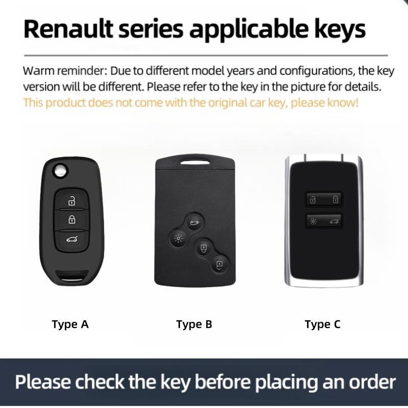 For Renault 2026 New Hub Caps Zinc Alloy Car Key Case Cover Shell For Renault Koleos Captur Kadjar Megane Clio Talisman Scenic A