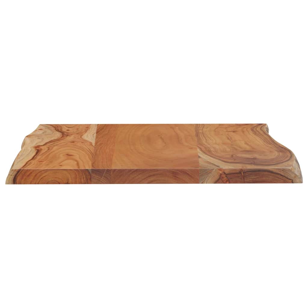 Solid Acacia Wood Table Top Rectangular 80 x 60 x 2.5 cm Natural Edge