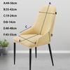 Polar Fleece Chair Cover Large Curved Dining Chair Slipcover Stretch Thick Shallow Armchair Seat Covers for Kitchen Hotel Decor