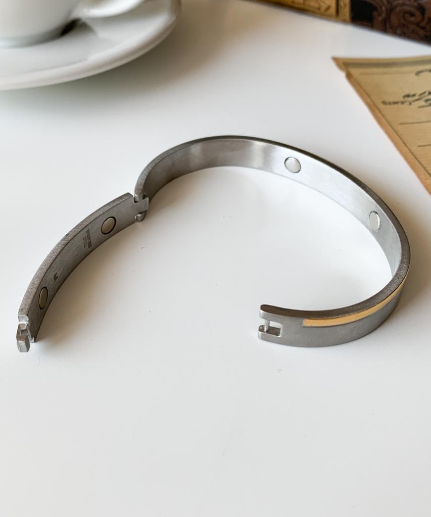 Sabona London 361 360 Steel Duet Magnet Bracelet