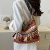 Woven Bag Fringe Shoulder Bag Tassel Bohemian Tote Bag Casual Ethnic Style Crossbody Bags Women