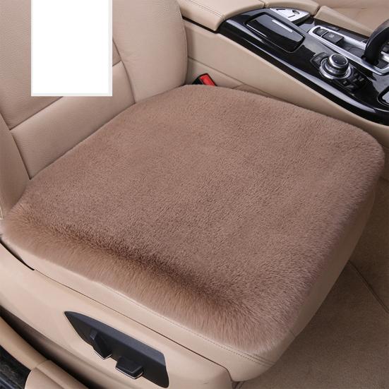 Утолщенный плюшевый комплект подушек для автомобильных сидений, противоскользящий дизайн, влагоотводящие, простая установка, мягкие и пушистые чехлы для передних и задних сидений