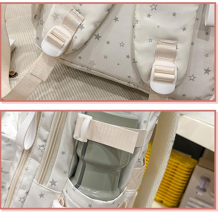 Mori Style Cute Star Backpack: High-End, Lightweight, Large Capacity for Middle School Students