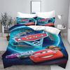 Молния Маккуин 3D Детская Двуспальная Кровать Постельный Комплект Милый Принт Мультяшный Пододеяльник Полиэстер Набор Пододеяльников Полуторный Кинг-сайз