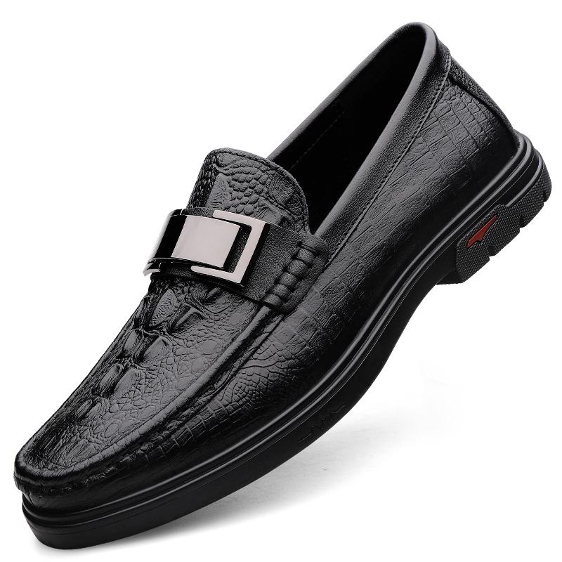 Кожаные туфли в деловом британском стиле, новые кожаные туфли с металлической пряжкой, удобные черные туфли на мягкой подошве для официальной свадьбы