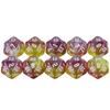Многогранные игральные кости D20 10 шт. 20-гранные двухцветные с блестками для настольных игр DND и ролевых игр