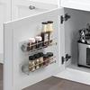 Spice Rack Organiser 2Tier Spice Shelf Storage Racks Wall Mounted for Kitchen Cabinet Pantry Door