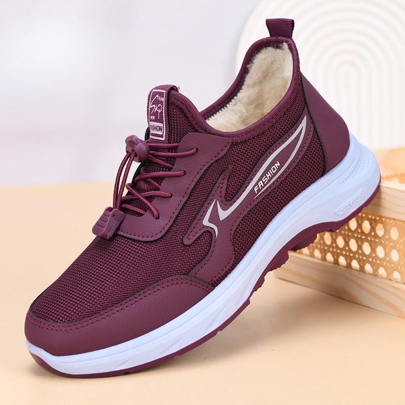 Зимние женские кроссовки теплые нескользящие удобные хлопковые ботинки на шнуровке 2025 года износостойкие легкие зимние ботинки для активного отдыха