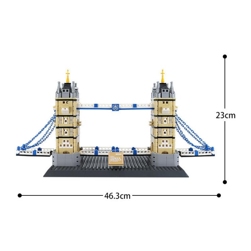 Non-Toxic 970Pcs London Uk Twin Towers Bridge Building Blocks Model Assembly Toy Gift For Adults Kids Birthday Bricks