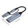 Карта захвата видео для игр Type C+USB на HDTV 4K 30 Гц 1080P 60 Гц Регистратор Видеокамера для видеоигр Конвертер с низкой задержкой