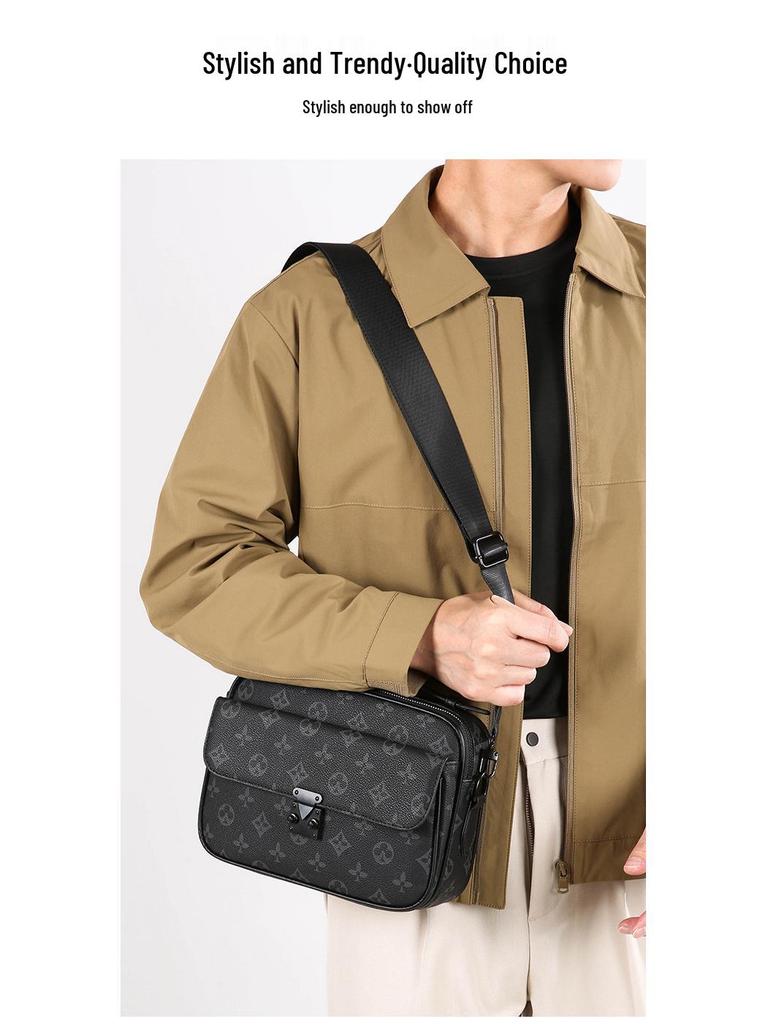 Men's Versatile Crossbody Messenger Bag - Trendy and Convenient Shoulder Bag for Business and Commuting