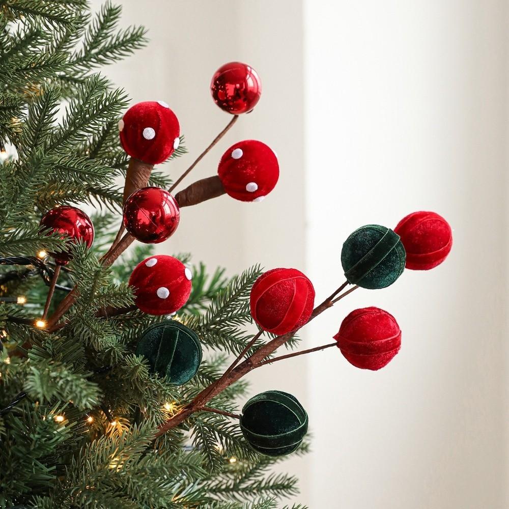 Simulated Xmas Tree Decorations Flocking Lollipop Christmas Flowers Christmas Tree Decoration