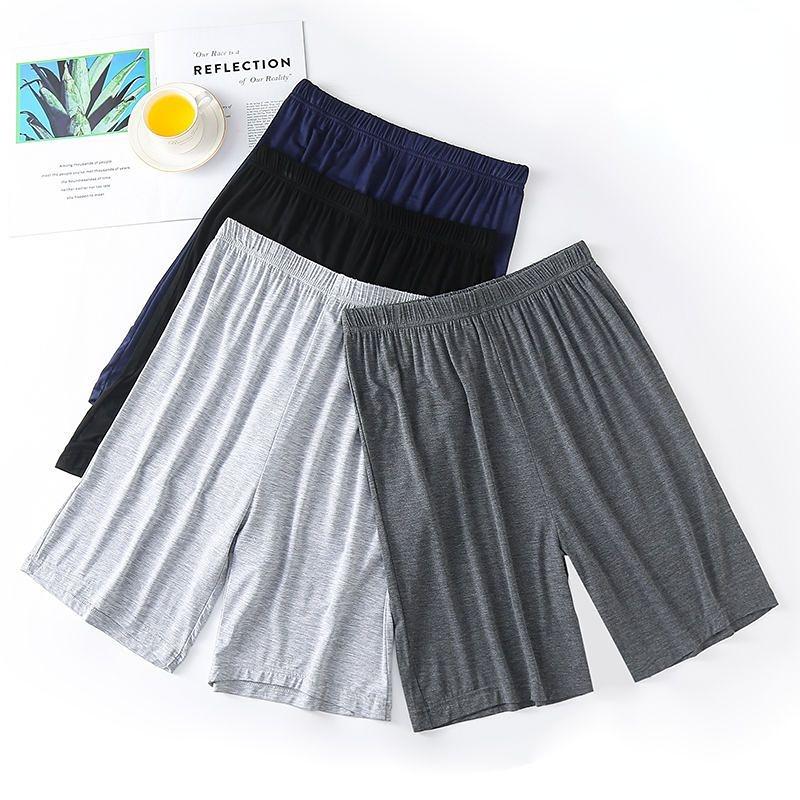 Мужские пижамные штаны, летние тонкие модальные брюки большого размера плюс толстые шорты, домашние штаны, свободные пижамные штаны для среднего и пожилого возраста Five Points