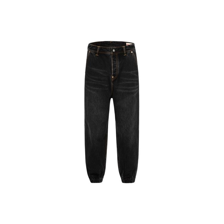 EVISU Jeans Men's Black Moderate Cuffed Pants 2EAHTM3JO1069WLDN