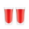Glass Cup Tumbler DOURO Double Wall Glass 350ml Set of 2 Retention Double Walled Heat Resistant Glass Microwave Safe Oven Safe Dishwasher Safe