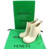 Отличные BOTTEGAVENETA Сапоги для дождя Блестящие Резиновые сапоги Резиновые сапоги Слоновая кость Резина Б/У