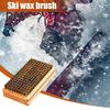 1/3Pcs Snowboard Wax Brush Snowboard Wax Kit Nylon/Brass/Horsehair Brush for Snowboard Waxing Polishing Shading